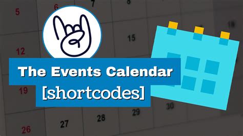 The Events Calendar Shortcode